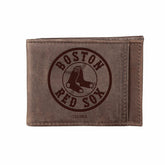 Boston Red Sox Front Pocket Wallet w/ RFID Blocking Brown - MLB Home