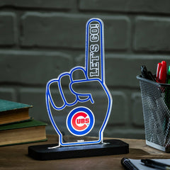 Chicago Cubs Baseball Foam Finger Desklite LED Decor - MLB Home