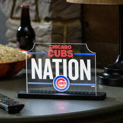 Chicago Cubs Baseball Rectangle Desklite LED Decor - MLB Home