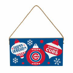 Chicago Cubs Holiday Wood Wall Sign, 6x11 - MLB Home