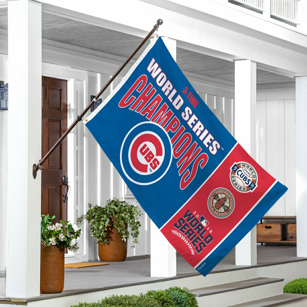 Chicago Cubs Single Sided Flag w/ 2 Grommets, 3'x5' Multi Win Flag - MLB Home