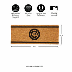 Chicago Cubs Extra Large One Color Coir Mat, 60"x24" - MLB