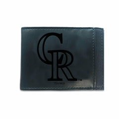 Colorado Rockies Front Pocket Wallet w/ RFID Blocking Black - MLB Home