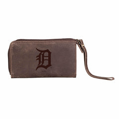 Detroit Tigers Wristlet Wallet Brown - MLB Home