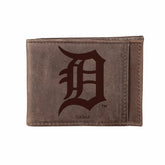 Detroit Tigers Front Pocket Wallet w/ RFID Blocking Brown - MLB Home