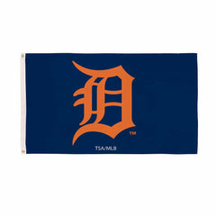 Detroit Tigers Single Sided Flag w/ 2 Grommets, 3'x5' - MLB Home