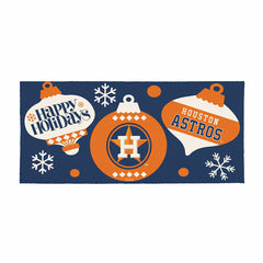 Houston Astros Holiday Flocked Coir Sassafras Switch Mat, 22"x10" - MLB