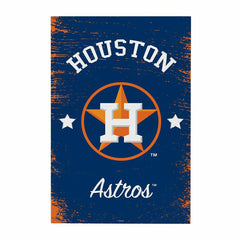 Houston Astros Wood Wall Sign, 16x24 - MLB Home