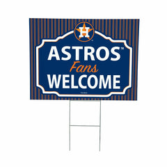 Houston Astros Coroplast Yard Sign, "Fans Welcome" - MLB Home