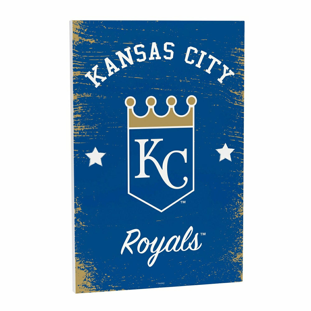 Kansas City Royals Wood Wall Sign, 16x24 - MLB Home