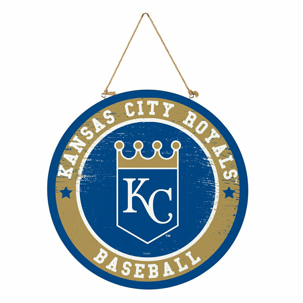 Kansas City Royals Round Door Décor with Hanging Rope, 18x18 - MLB Home
