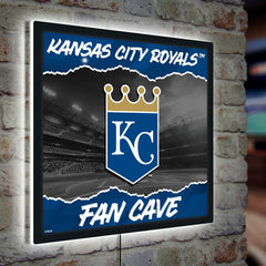 Kansas City Royals 23"H x 23"L LED Wall Decor, Edgelite, Square - MLB Home