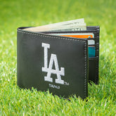 Los Angeles Dodgers Black Bi-Fold Embroidered Wallet w/ RFID Blocking - MLB Home