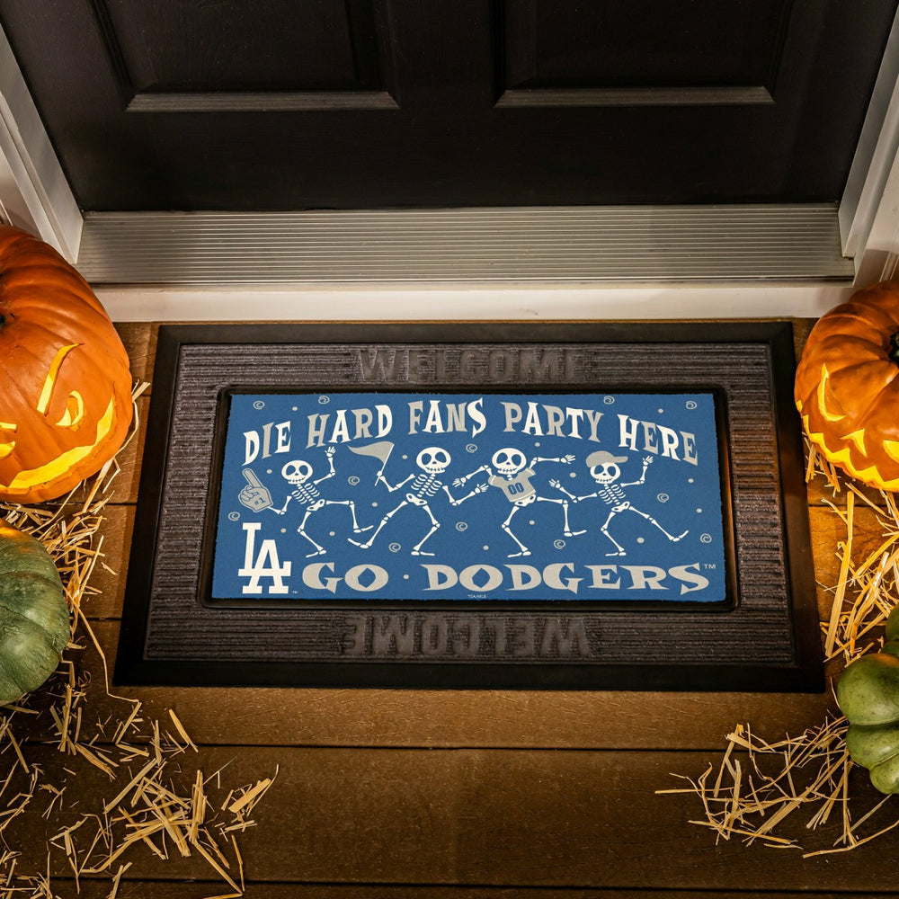 Los Angeles Dodgers Flocked Coir Halloween Sassafras Switch Mat, 22"x1 - MLB