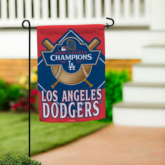 Los Angeles Dodgers Suede 2024 World Series Champions House Flag - MLB Home