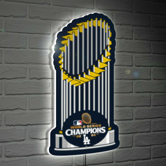 Los Angeles Dodgers LED Wall Decor, Edgelite, WS24 Champions, Trophy S - MLB