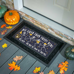 Milwaukee Brewers Flocked Coir Halloween Sassafras Switch Mat, 22"x10" - MLB