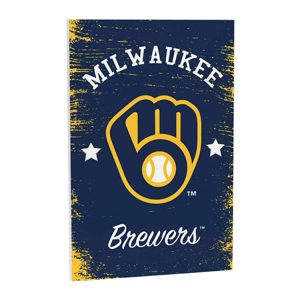 Milwaukee Brewers Wood Wall Sign, 16x24 - MLB Home