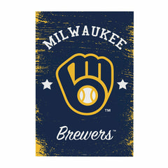 Milwaukee Brewers Wood Wall Sign, 16x24 - MLB Home
