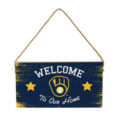 Milwaukee Brewers Wood Wall Sign, 6x11 - MLB Home