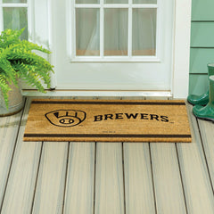 Milwaukee Brewers Large One Color Coir Mat, 36"x24" - MLB