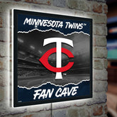 Minnesota Twins 23"H x 23"L LED Wall Decor, Edgelite, Square - MLB Home
