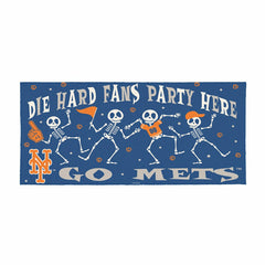 New York Mets Flocked Coir Halloween Sassafras Switch Mat, 22"x10" - MLB