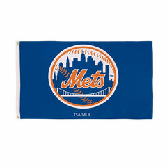 New York Mets Single Sided Flag w/ 2 Grommets, 3'x5' - MLB Home