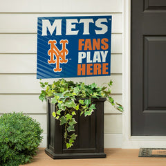 New York Mets Coroplast Yard Sign "Fans Play Here" - MLB Home