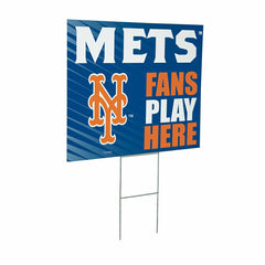 New York Mets Coroplast Yard Sign "Fans Play Here" - MLB Home