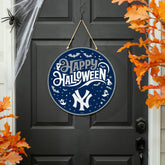 New York Yankees Halloween Round Door Décor with Hanging Rope, 18x18 - MLB Home