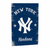 New York Yankees Wood Wall Sign, 16x24 - MLB Home