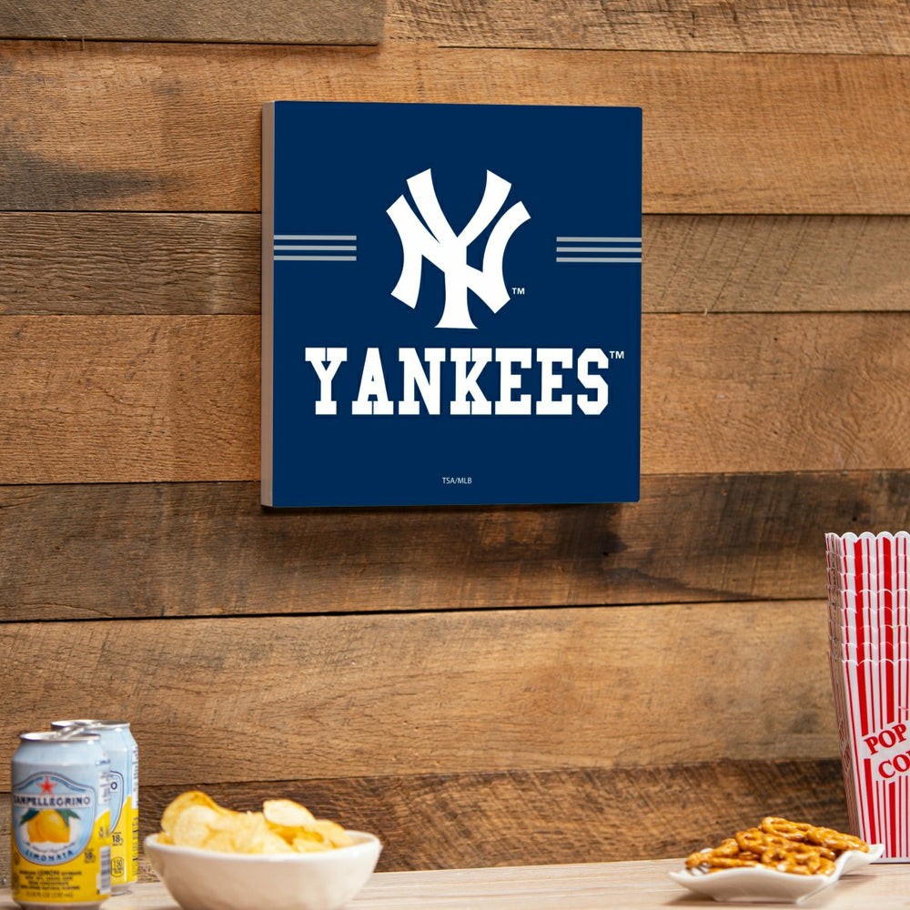 New York Yankees Wood Wall Sign, 12x12 - MLB Home