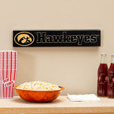 University of Iowa Engraved Wood Sign, 3.5" x 18" - Sale Collegiate Home