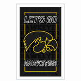 University of Iowa College Rectangle Neolite LED Decor - Sale Collegiate Home
