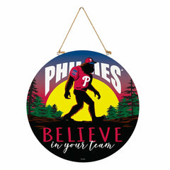 Philadelphia Phillies Bigfoot Round Door Décor with Hanging Rope, 18x1 - MLB Home