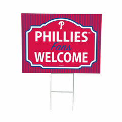 Philadelphia Phillies Coroplast Yard Sign, "Fans Welcome" - MLB Home