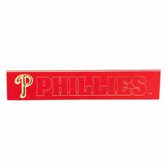 Philadelphia Phillies Engraved Wood Sign, 3.5" x 18" - MLB Home