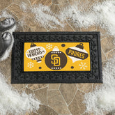 San Diego Padres Holiday Flocked Coir Sassafras Switch Mat, 22"x10" - MLB