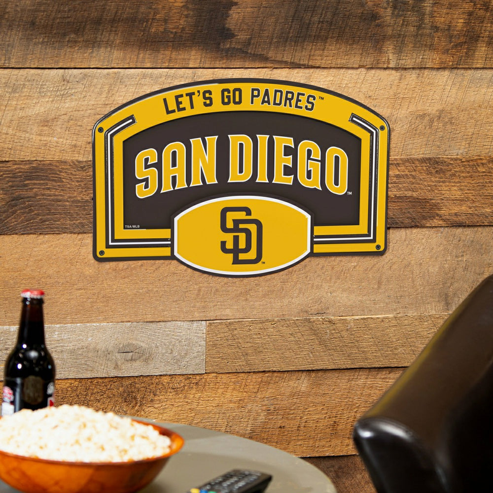 San Diego Padres USA Embossed Steel Wall Sign, 11" x 17" - MLB Home