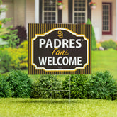 San Diego Padres Coroplast Yard Sign, "Fans Welcome" - MLB Home