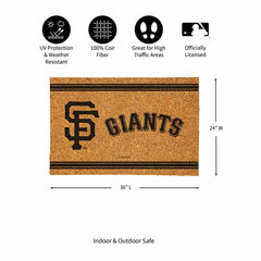 San Francisco Giants Large One Color Coir Mat, 36"x24" - MLB