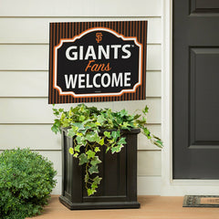 San Francisco Giants Coroplast Yard Sign, "Fans Welcome" - MLB Home