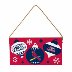 St Louis Cardinals Holiday Wood Wall Sign, 6x11 - MLB Home