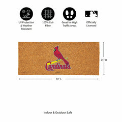 St Louis Cardinals Extra Large Full Color Coir Mat, 60"x24" - MLB