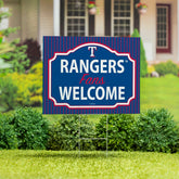 Texas Rangers Coroplast Yard Sign, "Fans Welcome" - MLB Home