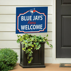 Toronto Blue Jays Coroplast Yard Sign, "Fans Welcome" - MLB Home