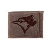Toronto Blue Jays Front Pocket Wallet w/ RFID Blocking Brown - MLB Home
