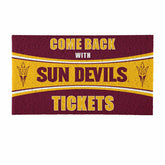 28" x 16" PVC Trapper Mat, Come Back with Tickets, Arizona State Unive - Collegiate