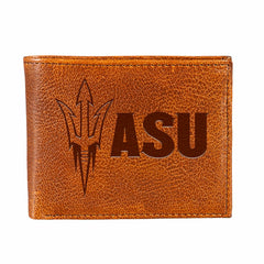 Arizona State University, Embossed 100% Genuine Tumbled Leather Passca - Collegiate Home